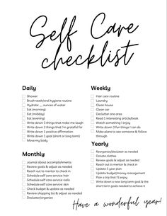 Self Care Checklist, Self Care Bullet Journal, Writing Therapy, روتين العناية بالبشرة, Mental And Emotional Health