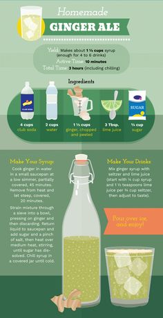 an info poster showing how to make ginger ale