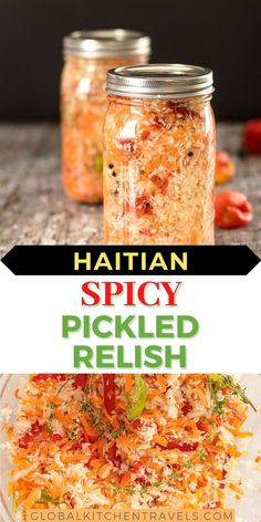 Haitian Pikliz Recipe - Spicy Cole Slaw Relish Recipes, Global Cuisine