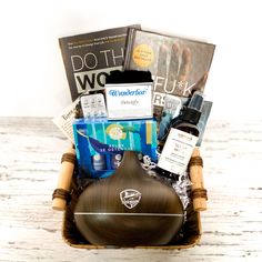 This is the ultimate mental health and wellness box designed to help both men and women and non-binary individuals learn how to self care for stress-relief and relaxation.  The perfect collection of soothing relaxation and self care products for mental health. This mental health box targets: - aromatherapy  - self-help  - fidgeting / distraction tool - calming environment  - sleep improvement It includes over $275 value, for a fraction of the price and aims to introduce healthy habits that allow Calming Practices, Earthy Candles, Wellness Box, Gift Box For Men, Spa Gift Basket, Essential Oil Set, Mailer Box, Relaxation Gifts, Spa Gift