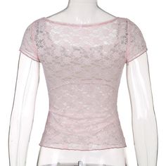 This pink, lace-detailed top, steeped in Coquette style, is an ode to classic femininity. With its non-stretch fabric composition of polyester and spandex, it beautifully contours your silhouette. Its vintage charm paired with skinny jeans or wide-leg pants takes modern casual to sophisticated chic. Coquette aesthetic Polyester, Spandex Lace details Non stretch