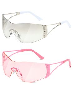 PRICES MAY VARY. Y2K Sunglasses : The TIANYESY Y2K sunglasses have an one piece and flat top design that wraps the eye in all directions,A variety of lens colors can go with different outfits in a daily fashion is a must-have accessory for y2k. Sample size: 147 (5.79) in overall width, 20 (0.79) in bridge, 82 (3.23) in width, 50 (1.97) in height, 133 (5.24) in leg All dimensions may have errors due to different measurement starting points. Please look carefully at the pictures These 2000s sungla Subversive Sunglasses, Bad Bunny White Sunglasses, Affordable Pink Sunglasses For Festivals, Dearra Sunglasses, Baddie Sunglasses, Y2k Amazon, 2000s Sunglasses, Mcbling Y2k, Y2k Sunglasses