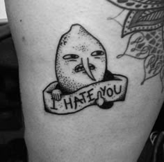 Lemongrab Tattoo, Cartoon Tattoo Ideas, Adventure Time Tattoo, Cartoon Tattoo, Badass Tattoos, Funny Tattoos, Cartoon Tattoos, Time Tattoos, Tattoo Flash Art