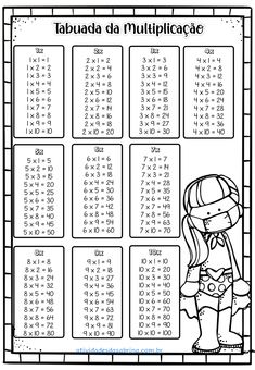 Tabuada de multiplicação completa - 1 à 10 3 Word Search Puzzle