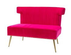 #color_fuchsia Upholstered Couch, Velvet Loveseat, Modern Loveseat, Couch And Loveseat, Armless Loveseat, Armless Sofa, Adjustable Legs, Loveseat Sofa, 2 Seater Sofa