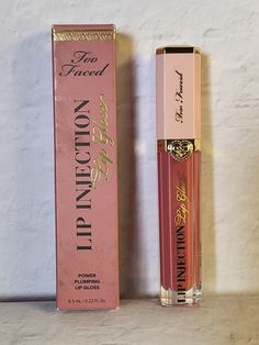 Too Faced Lip Injection Lip Gloss Glossy & Bossy Pink Power Plumping New. Lip Injection Lip Gloss, Too Faced Lip Injection, Makeup Inspired, Pink Power, Lip Injections, Plumping Lip Gloss, Lip Plumper, Too Faced, Lip Makeup