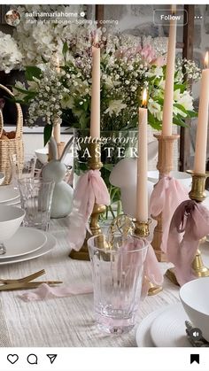 From Salina Maria Home Easter Table Ideas, Vintage Easter Decor, Easter Appetizers, Candle Arrangements, Spring Plants, Easter Decorations Vintage, February 9