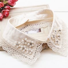 Find Lady Sweet Retro Lace Flower Collar Fake Collar Clothing Accessory on eBay in the category Clothing, Shoes & Accessories>Women>Women's Accessories>Ties. Peter Pan Necklace, False Collar, Fake Collar, Half Shirts, Lace Necklace, Detachable Collar, Pearl And Lace, Beaded Collar, Collars For Women