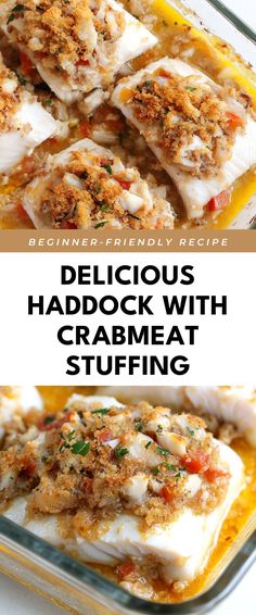 Image for Delicious Haddock with Crabmeat Stuffing Crab Stuffed Haddock Recipes, Baked Stuffed Haddock With Seafood Stuffing, Baked Haddock With Seafood Stuffing, Stuffing For Fish Recipes, Fish Recipes Haddock, Fish Stuffed With Crab Meat, Crab Stuffing For Fish, Crab Stuffed Haddock, Baked Stuffed Haddock Recipes