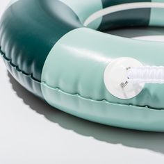 an inflatable life preserver on a white background