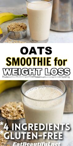 Oatmeal Smoothies Healthy, Oatmeal Shake, Oats Smoothie Recipes, Oats Smoothie, Oatmeal Diet Plan, Oatmeal Diet, Oat Smoothie, Smoothies Healthy, High In Fiber