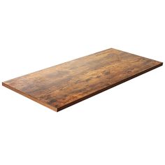 a wooden table top on a white background