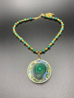 This necklace has a beautiful Malachite Pendant with malachite 6 mm stones and brass separators.  It is extendable lengthwise. Bali Earrings, Malachite Pendant, Dog Earrings, Idaho Falls, Small Earrings, Stunning Earrings, Beaded Necklaces, Perfect Christmas Gifts, Chain Styles