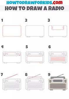 the instructions for how to draw a radio from scratchsticks and other things that are in