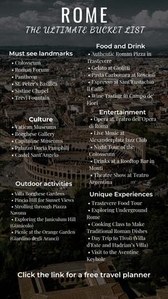 the ultimate rome bucket list for travel