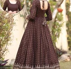 Traditional Kurti, Printed Long Gowns, Party Wear Kurti, Kurti For Women, Long Frock Designs, Anarkali Dress Pattern, Cotton Gowns, Anarkali Kurti