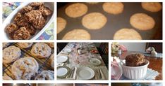 there are many different pictures of cookies on the table