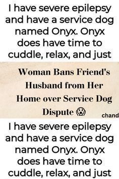 Woman Bans Friend's Husband from Her Home over Service Dog Dispute 😱 |  tattoos for women representing husband