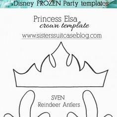 princess tiara crown template for the disney frozen party