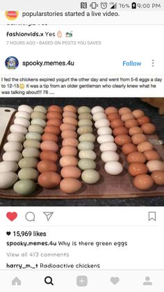 a bunch of eggs sitting on top of a wooden tray next to an egg carton