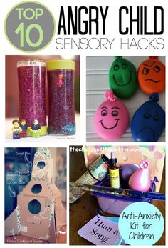 the top 10 angry child sensory hacks for children to use in their homes and classroom activities