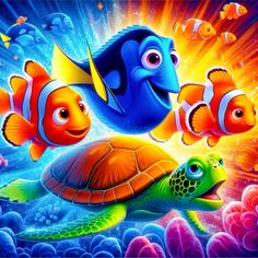 finding nemo and dory under the sea