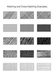 some different lines that have been drawn in the style of hatching and cross hatching examples