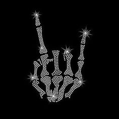 a peace sign made up of diamonds on a black background