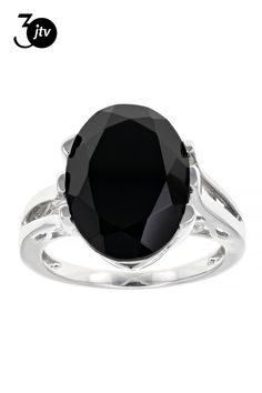 10.50ct Oval Black Spinel Rhodium Over Sterling Silver Solitaire Ring. Measures Approximately 0.54"L x 0.63"W. Not sizeable. Black Spinel, Solitaire Ring, Sterling Silver Ring, Sterling Silver Rings, Silver Ring, Silver Rings, Sterling Silver, Ring, 10 Things