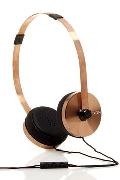 a pair of headphones that are made out of wood and black, on a white background