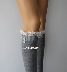 Leg Warmers Boot Socks Machine Knit vith lace edge PLEASE ATTENTION Delivery: 7-30 days for USA-Canada-Australia  Delivery: 4-10 days for Europe Now! Choose your favorite color, style and fashion! Have a nice shopping!  https://www.etsy.com/shop/CarnavalBoutique?ref=si_shop Butterfly Lace, Grey Socks, Unique Gifts For Women, Boot Socks, Lace Edging, Winter Accessories, Machine Knitting, Socks And Hosiery, Knit Socks