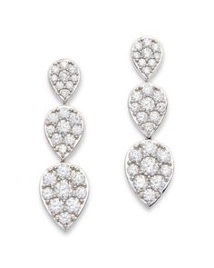 Bloomingdale's Fine Collection Diamond Pear Cluster Drop Earrings in 14K White Gold, 3.65 ct. t.w. Luxury Flower-shaped Diamond Earrings With Brilliant Cut, Diamond Cluster Earrings, Buying Diamonds, Cluster Earrings, Diamond Cluster, Pear, Jewelry Accessories, Bridesmaid Dresses, Jewelry Design