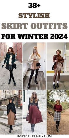 Winter Skirt Fashion Outfits, Warm Winter Skirts, Skirts In The Winter Outfits, Styling A Skirt In Winter, How To Dress Up A Skirt, Skirt Outfits Winter Aesthetic, Winter Theater Outfit, Styling Skirts For Winter, How To Style A Skirt In Winter