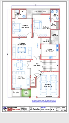 two story house plan with 3 bedroom and 2 bathrooms