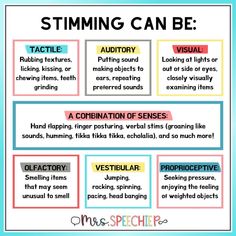 Stimming Sensory Processing, Paraprofessional Tips, Aba Therapy, Social Emotional Skills, Therapy Activities, Coping Skills