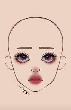 Face Chart Makeup Ideas, Makeup Ideas Drawing, Face Chart Makeup, Weird Makeup, Cartoon Makeup, Asian Makeup Tutorials, Makeup Charts