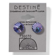 The Crystallite Destine Rivoli Earrings showcase an 11mm single post earring set made from genuine Austrian crystal Swarovski stones. Wardrobe Fashion, Sally Beauty, Swarovski Stones, Austrian Crystal, Piercing Jewelry, Body Jewelry, Post Earrings, Fashion Earrings, Earring Set