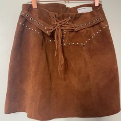 Like New, Never Worn. Limited Edition Suede Mini Skirt From Muuba Sold By Free People. Beautiful Authentic Suede, Stud Detailing And Flattering Lace Up Waist. 6 But Fits More Like 4, Runs A Touch Small. Womens Suede Skirt, Suede Patchwork Skirt, Tan Suede Skirt, Suede Fringe Skirt Free People, Suede Fringe Skirt, Suede Mini Skirt, Suede Skirt, Cute Nike Shoes, Brown Silver