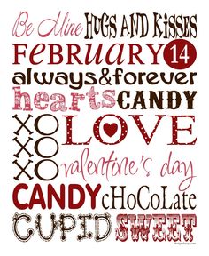 the words are written in red and black on a white background, as well as hearts