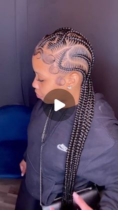 Cute Quick Cornrow Hairstyles, Cornrows On Black Woman, 6 Braids With Design, Feed In Braids Cornrows Styles, 7 Stitch Braids With Design, Braids Stiches, All Back Feed In Braids, Simple Scalp Braids