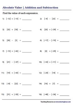 the worksheet for addition value and division