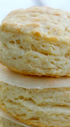 three biscuits stacked on top of each other