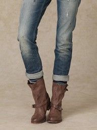 cuffed jeans with boots - yep Mid Calf Boots Outfit Jeans, Boots Outfit Jeans, Mid Calf Boots Outfit, Calf Boots Outfit, Boating Outfit, Jean Pants, Outfit Jeans, Aesthetic Black, Cute Fall Outfits