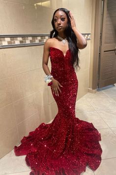 8th Grade Prom Dresses Red, Red Homecoming Dresses Black Women, Prom Dresses For 8th Grade, 8 Grade Prom Dresses, Red Prom Dress Black Women, Prom Dresses 8th Grade, Hoco Pose, Long Mermaid Prom Dresses, 8th Grade Prom Dresses