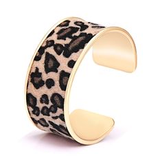 PRICES MAY VARY. ♥ Fabulous Cuff Bracelet -- Our fashion wide bracelet featuring sleek gold-tone open cuff base with the season’s most coveted leopard print fur paved, classic yet attractive to wear ♥ Premium Workmanship -- This bracelet bangle is made of high quality alloy, sturdy and durable; glossy and high polished inner wall and edge, never hurt your skin; nickel and lead free ♥ Excellent Leather Bangles -- Our leopard print leather and snakeskin pattern embellished wrap bracelet is perfect Leather Bangle, Snakeskin Pattern, Wide Cuff Bracelets, Wide Bracelet, Cuff Bangle Bracelet, Wide Cuff, Statement Bracelet, Bracelets For Women, Bracelet Bangle