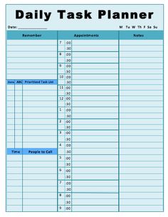 the daily task planner is an important tool to help you plan for your next project