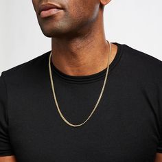 This attractive cuban chain necklace is a classic addition to add to their collection. Styled in hollow 10K yellow gold, this beautiful necklace measures 24-inches and secures with a lobster clasp. Cuban Link Chain Men, Cuban Chain Necklace, Gold Chains For Men, Cuban Link Chain, Price Comparison, Cuban Chain, Cuban Link, Beautiful Necklace, Chains For Men