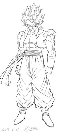 the drawing of gohan from dragon ball super saiki coloring pages for kids and adults