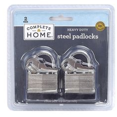 two piece steel padlocks in packaging