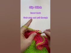 someone is crocheting the stitchs together to make a small pouch for knitting